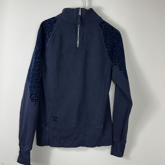 Lululemon Midnight Navy Blue Floral Flock Pullover Sweatshirt 6 - Picture 7 of 12